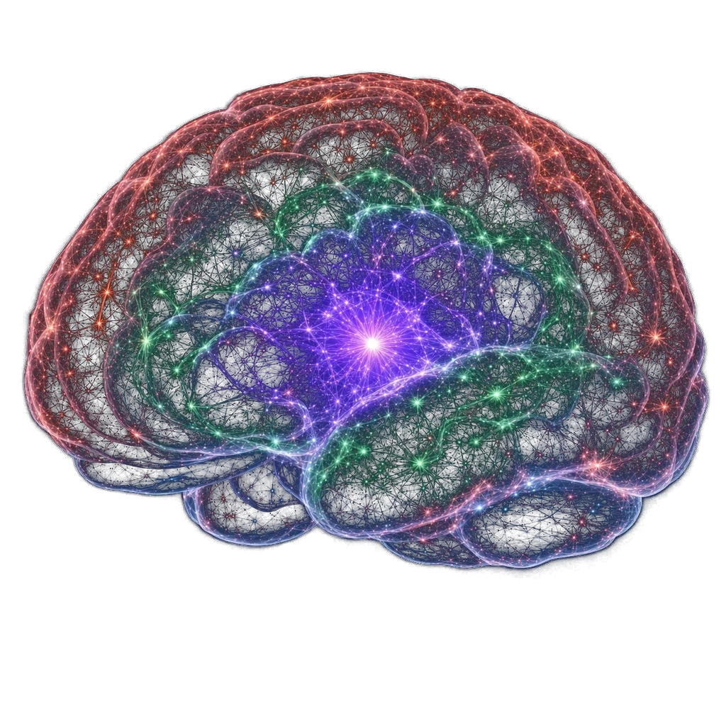 Cérebro neural Pallyum com três camadas